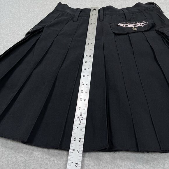 Utilikilts Tactical Kilt Mens 30 x 21 Black Solid Pleated Made in USA Pockets - Picture 5 of 7